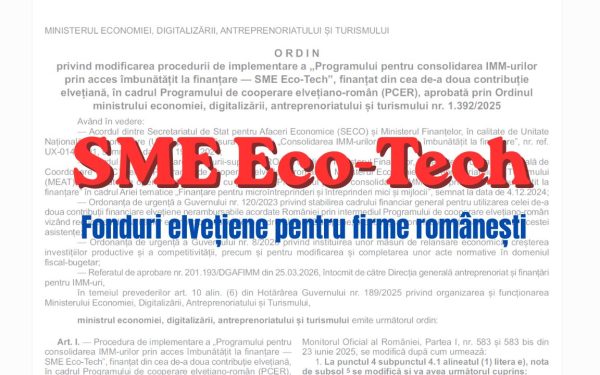 Schimbări MAJORE la fondurile elvețiene pentru firmele din România: 288 milioane lei