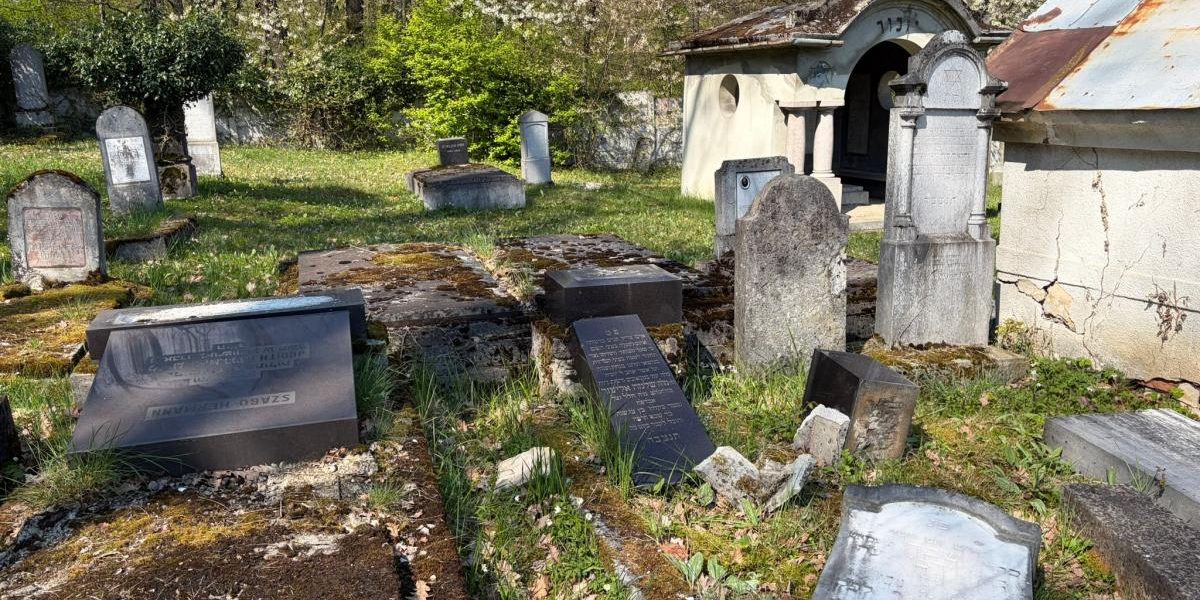 Monumente funerare vandalizate la cimitirul evreiesc din Reghin