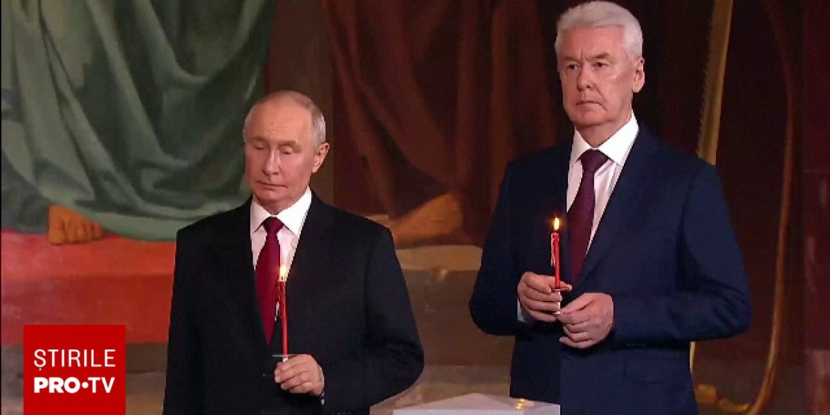 Putin, la slujba de Paște, pe fondul iminentului sfârșit al armistițiului cu Ucraina