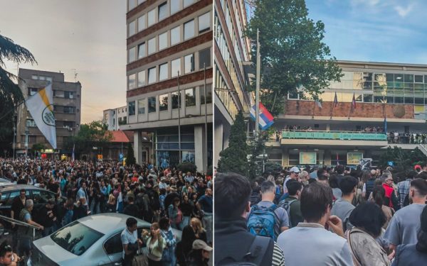 Șoferul a intrat în mulțime la protestele din Belgrad: HAOS total