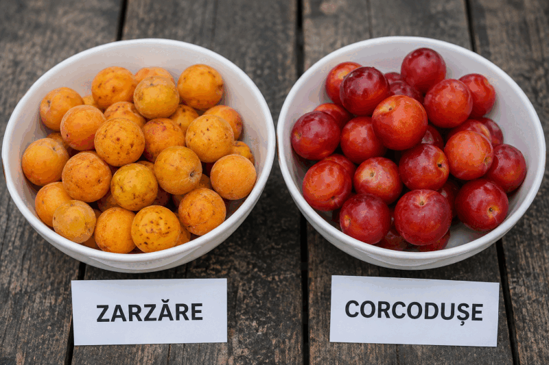 Zarzăre vs. corcodușe: 3 diferențe cheie ușor de observat