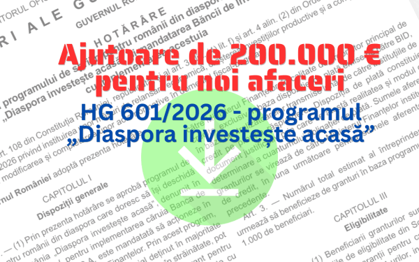 Diaspora Investește Acasă: 100 mil. EUR pentru firme în România