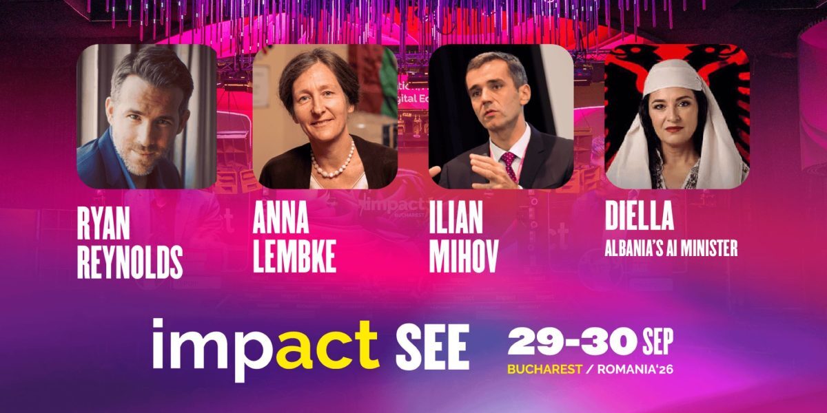 Reynolds și AI-ul-ministru vin la București pentru IMPACT SEE