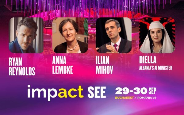 Reynolds și AI-ul-ministru vin la București pentru IMPACT SEE