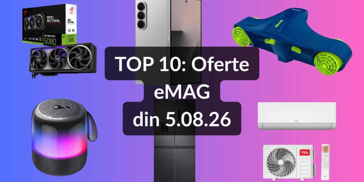 eMAG: TOP 10 Reduceri – Lenovo, ASUS RTX 5080, Scuter Subacvatic