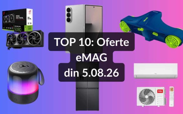 eMAG: TOP 10 Reduceri – Lenovo, ASUS RTX 5080, Scuter Subacvatic