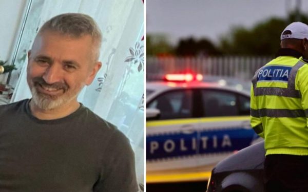 colaj 2 poze -in cea din stanga se afla Dacian Vonu, fostul șef de la Investigații Criminale din cadrul IPJ Hunedoara, care a fost găsit în viaţă după 2 zile de căutări, iar in cea din dreapta sunt o masina de politie si un agent