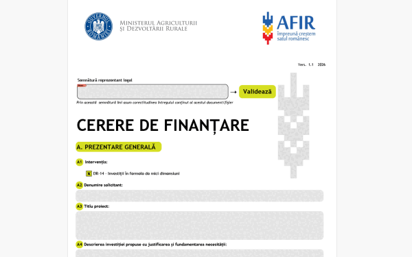 AFIR: Granturi de 50.000 EUR pentru ferme mici, cu ghid corectat