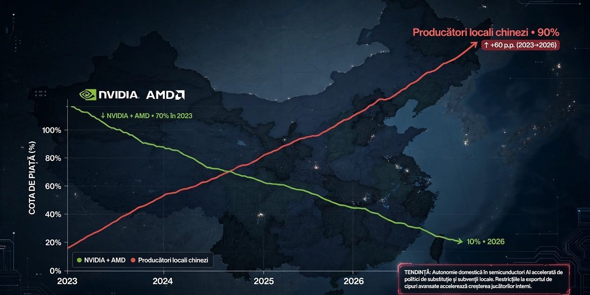 NVIDIA, AMD: 90% din piața AI China, dispare în 2026