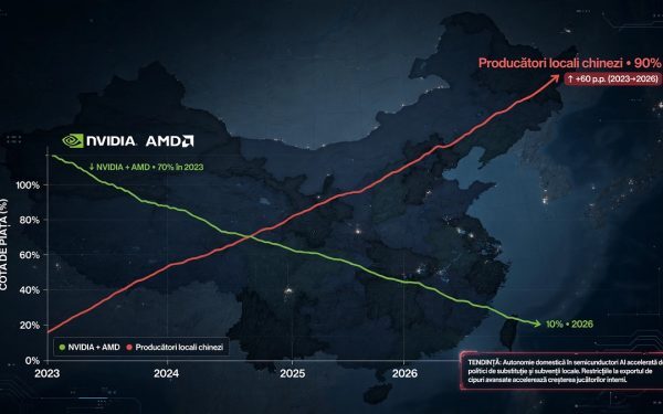 NVIDIA, AMD: 90% din piața AI China, dispare în 2026
