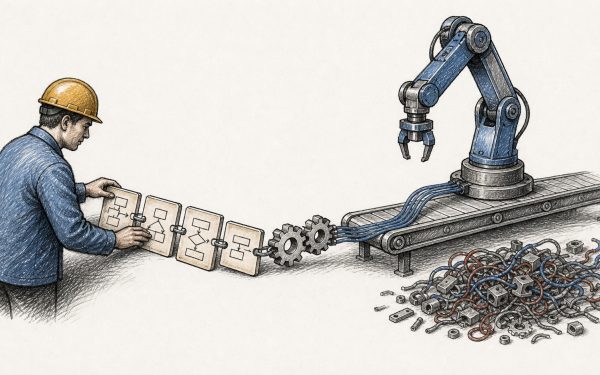 Roboții în fabrici: Procese și date, nu doar mașinării