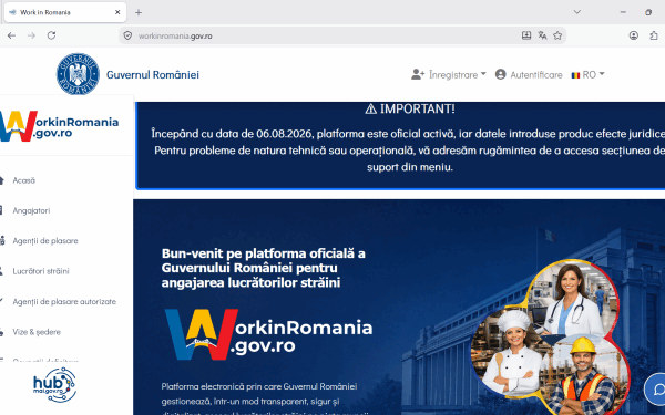 Workinromania: Platforma obligatorie de angajare a străinilor non-UE, acum activă
