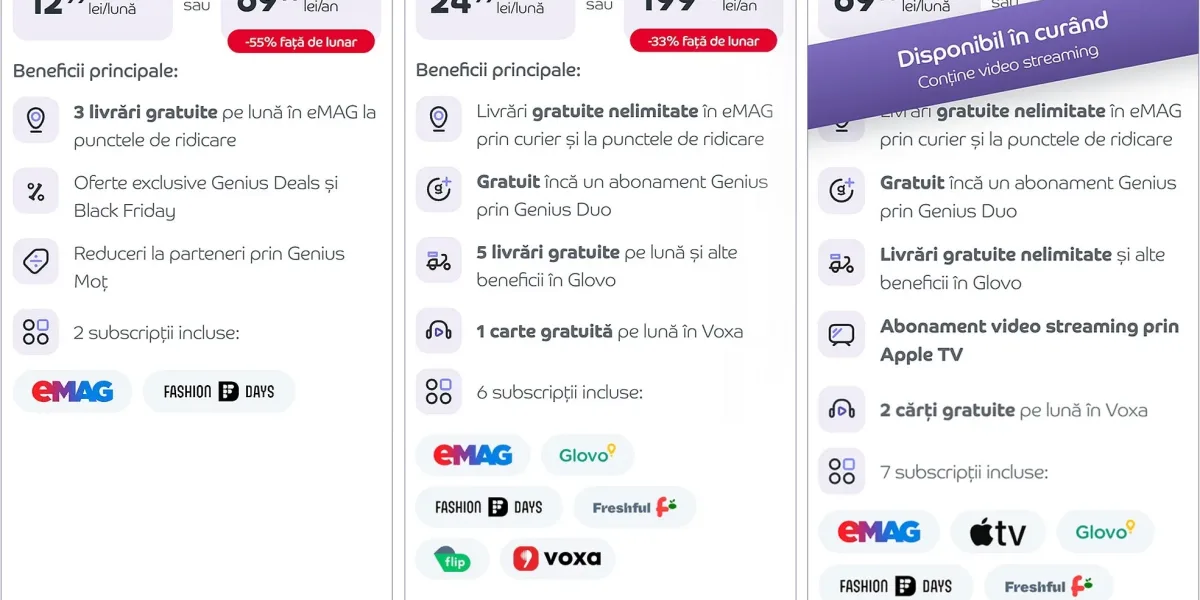 eMAG Genius se scumpesc, primești Apple TV cu abonamentul de top